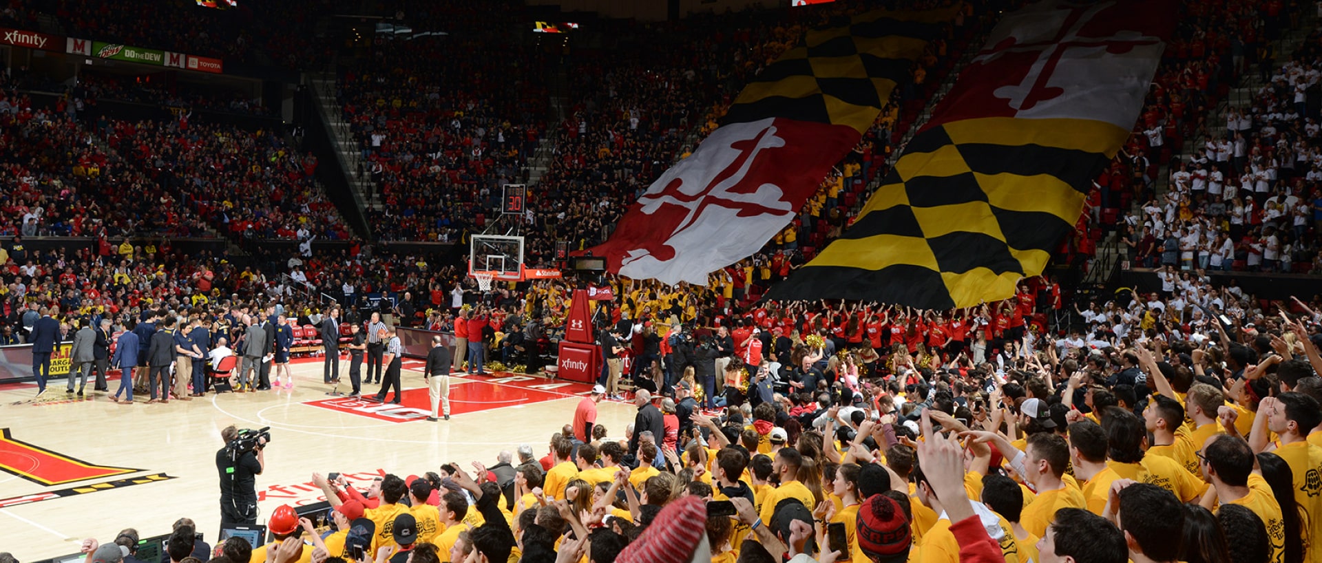 Basketball game at The Hotel at the University of Maryland