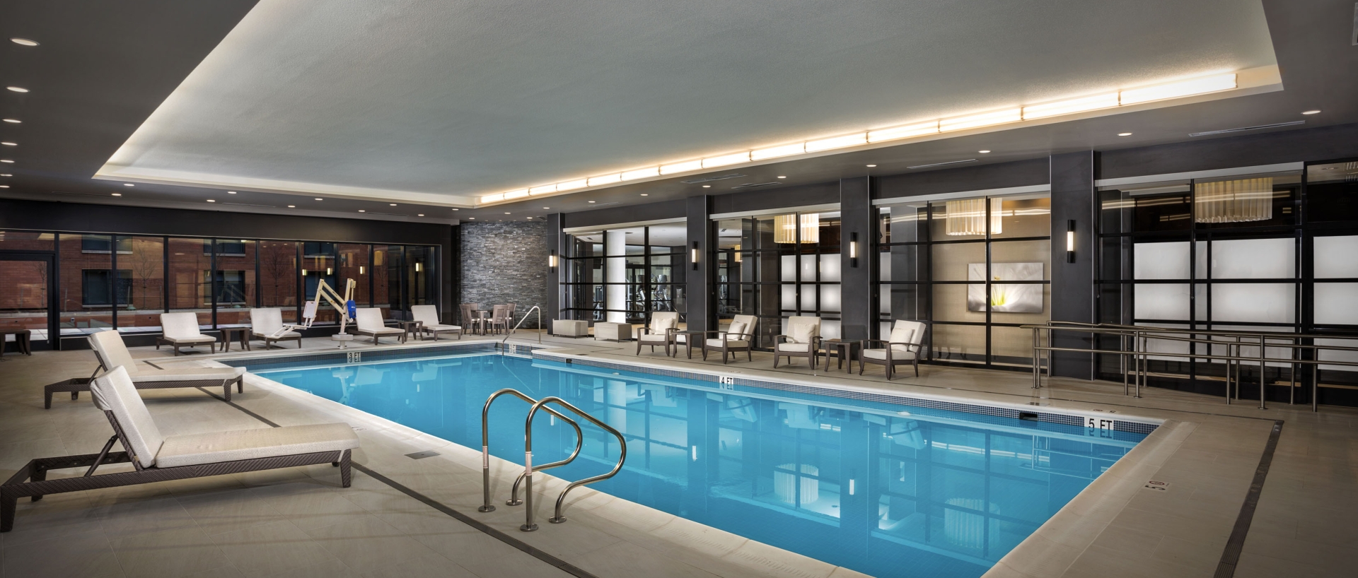 indoor pool at The Hotel at the University of Maryland