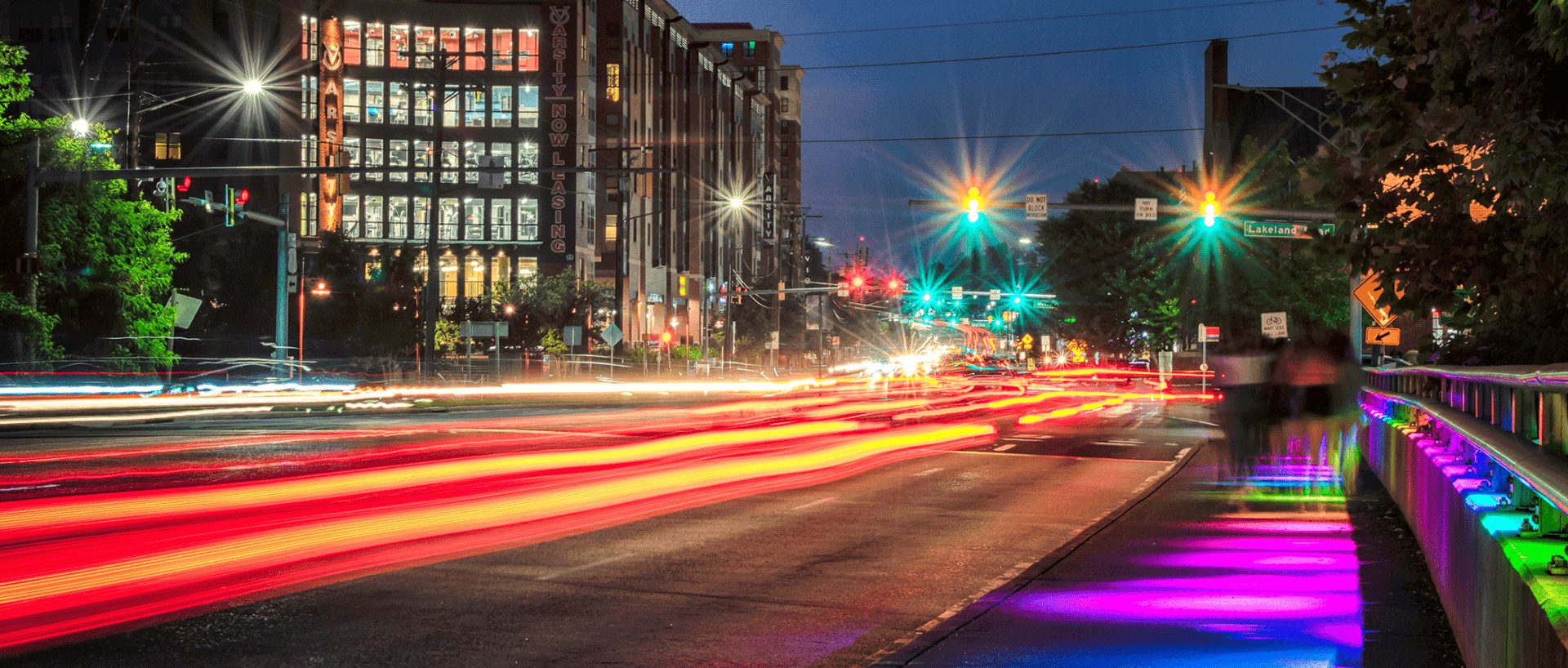 Night view of street