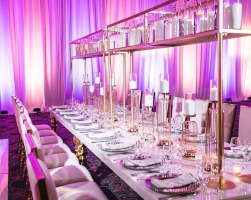 wedding table setup